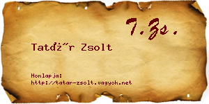 Tatár Zsolt névjegykártya