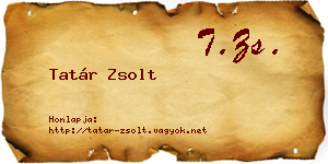 Tatár Zsolt névjegykártya